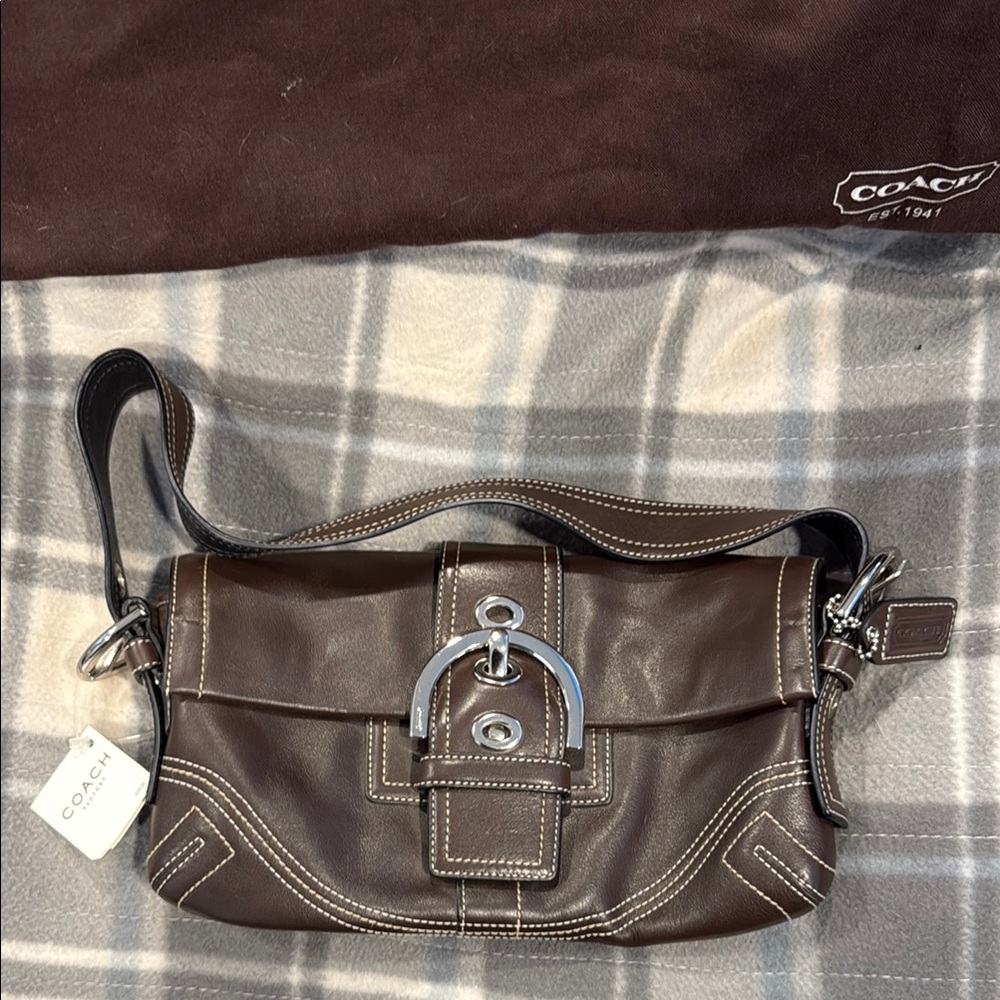 Coach Dark Brown Leather Crossbody Bag
